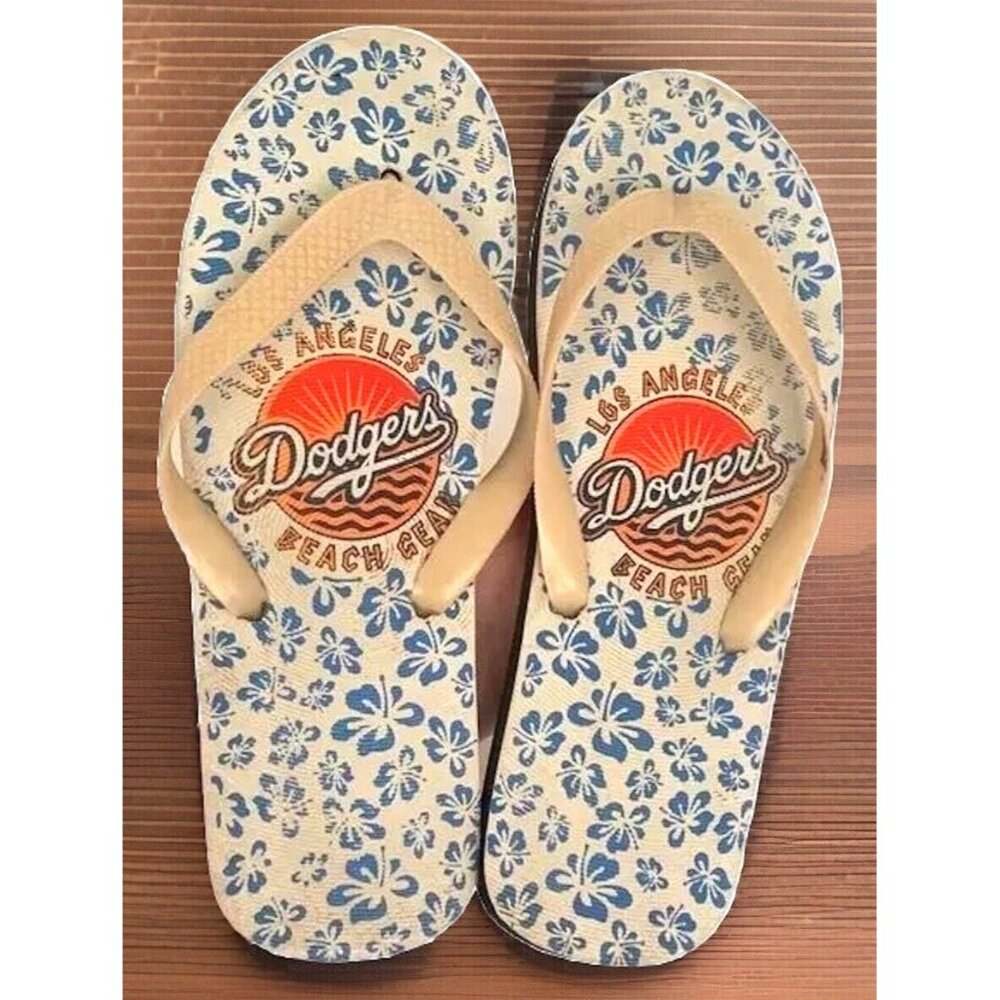 Dodgers Los Angeles Beach Gear Flip Flop Sandal Men’s Large Sporty Outdoor Vacay